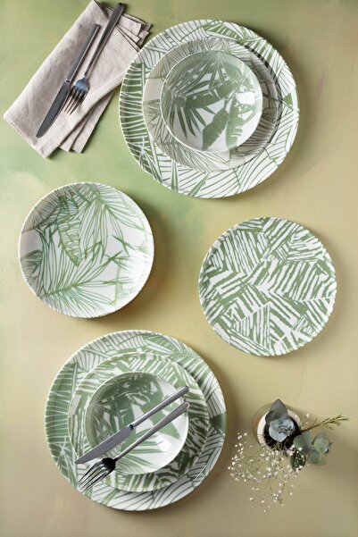 ChiChi HOME ChiCHİ HOME NV Palm Mounta 24 Parça Yemek Takımı