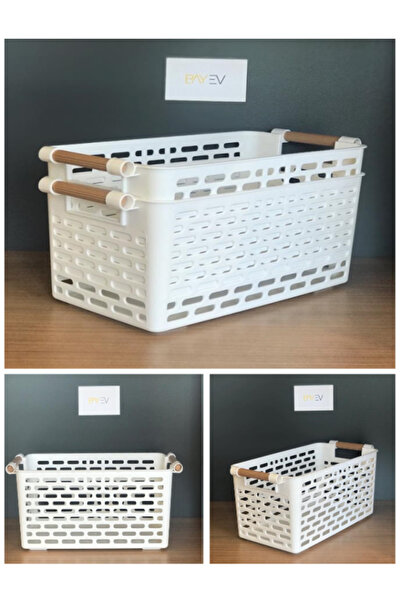 Bayev 2 White Wooden Colored Refrigerator - Kitchen and Bathroom Organizer