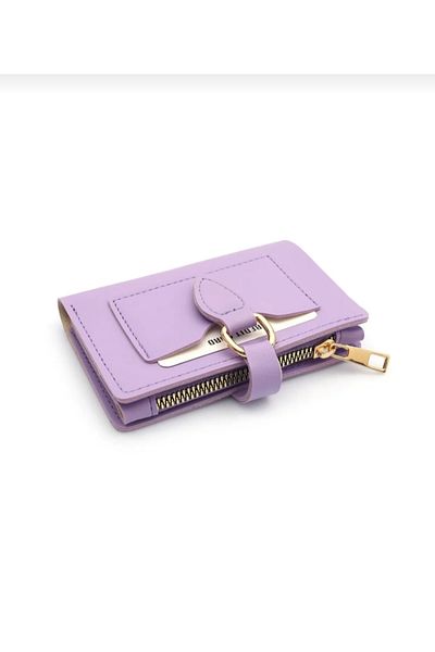 Ozka Leather Collection Women's Wallet Lilac Buckle Special For You Vegan Leather