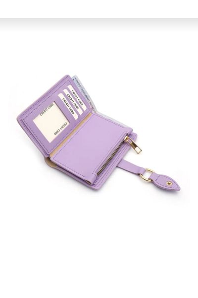 Ozka Leather Collection Women's Wallet Lilac Buckle Special For You Vegan Leather