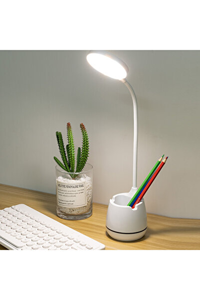 Yussraw Şarjlı 24 Led Çalışma Okuma Işığı Kademeli Masa Lambası Ayarlanabilir Renk Tonu Ve Parlaklık