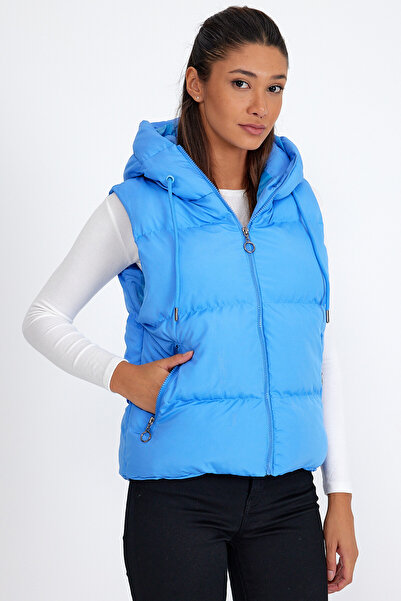 Weyeze Vestă pufă cu glugă Ac-k59075wyz