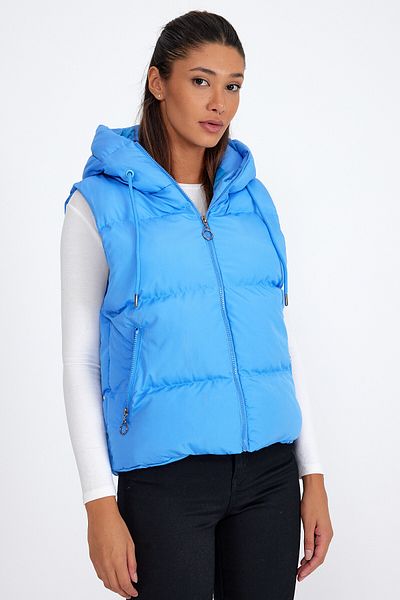 Weyeze Hooded Puffer Vest Ac-k59075wyz