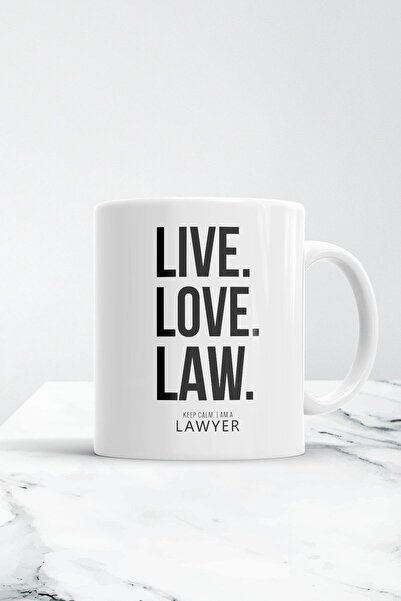 WixelArt Live Love Law Avukat Kupa Bardak