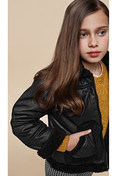 MAYORAL Зимно момичешко палто от нубук