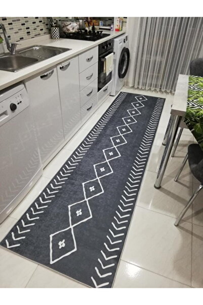 simenteks Dijital Baskı Yıkanabilir Kaymaz Taban Leke Tutmaz Yolluk Kilim Sal...