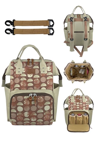 Stylo Cacao Colored Paris Female and Mother Baby Backpack
