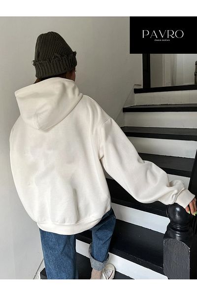 PAVRO Unisex Plain color Oversize Sweatshirt
