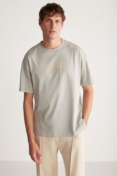 GRIMELANGE Vance Oversize Gray Single T-shirt