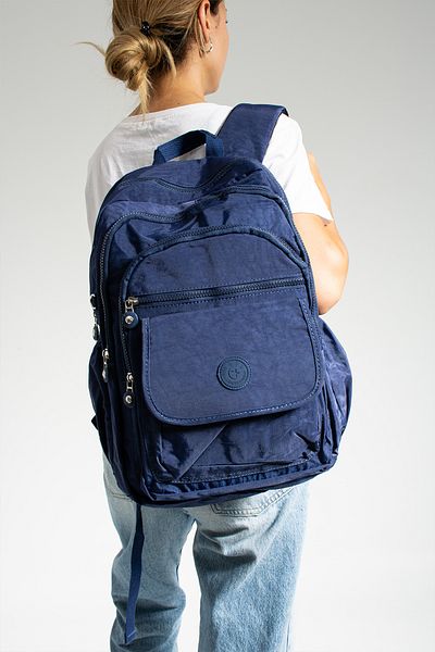 GP GUES POLO SCHOOL BAG DARK BLUE MEGA LARGE SIZE MULTI COMPARTMENT BACKPACK (WITH MONKEY)
