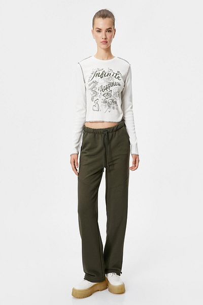 Koton Damenbekleidung Hosen Khaki