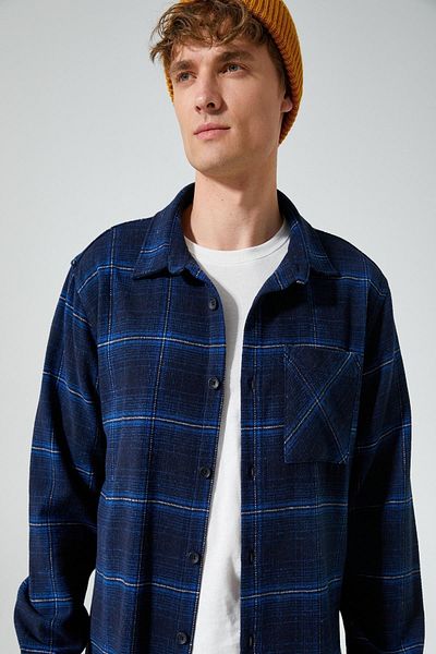 Koton 4WAM60005HW Koton Herrenhemd NAVY BLUE PLAID