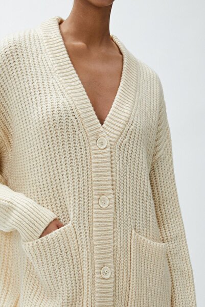 Koton Γυναικεία ζακέτα σε μπεζ χρώμα