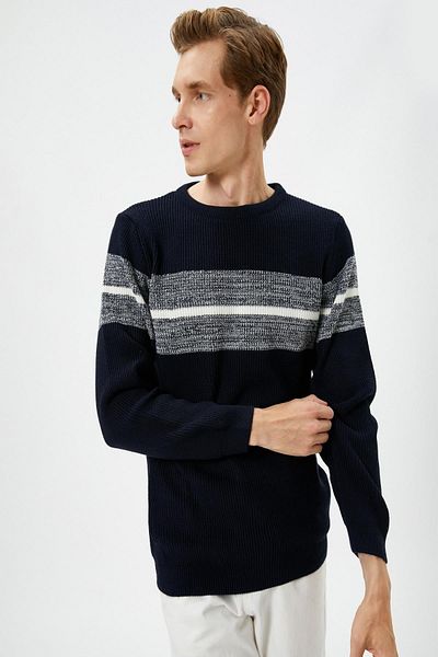 Koton Men's Navy Blue Sweater
