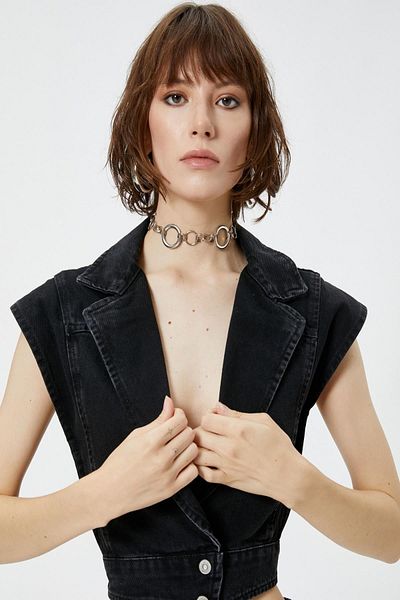 Koton Women's Black Vest
