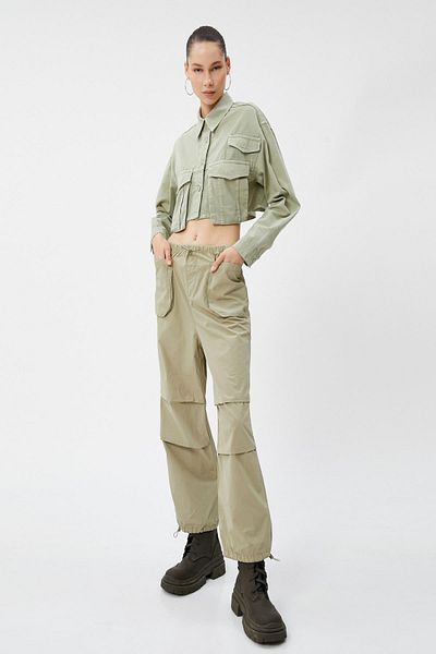 Koton Khakifarbene Damenjeans