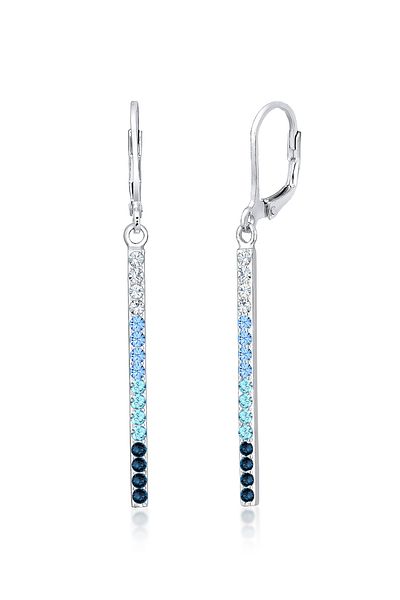 ELLI Ohrringe Geo Stab Sparkling Kristal 925 Gümüş