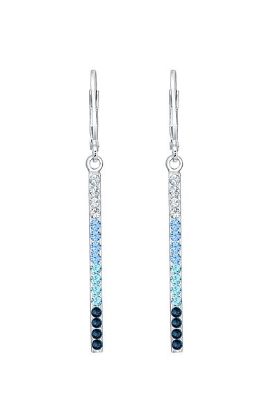 ELLI Ohrringe Geo Stab Sparkling Kristal 925 Gümüş