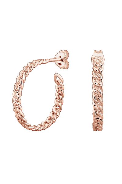ELLI Ohrringe Damen Creole Geflochten Trend Blogger in 925 Silber