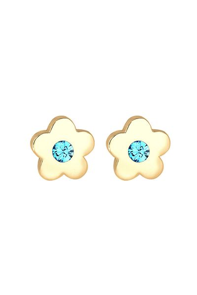ELLI Ohrringe Kinder Blume Kristal 925 Gümüş