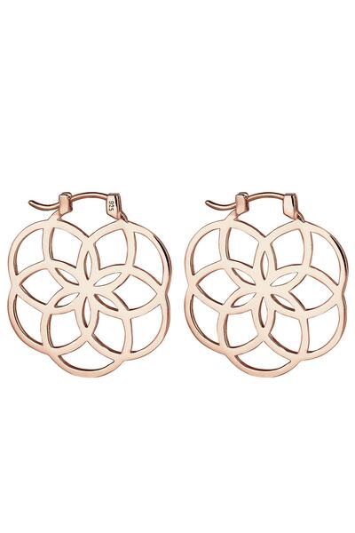 ELLI Ohrringe Creolen Lebensblume 925 Silber