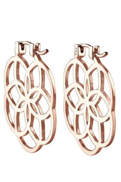 ELLI Ohrringe Creolen Lebensblume 925 Silber