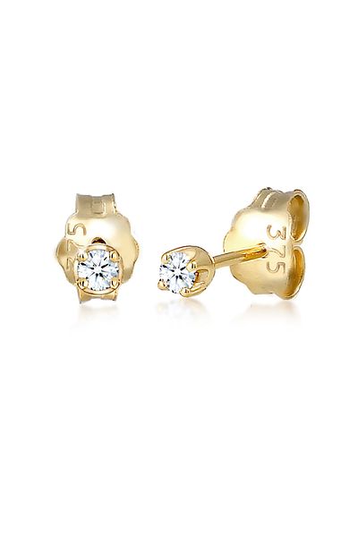 ELLI Ohrringe Stecker Temel Diamant (0,03 ct.) 375er Gelbgold
