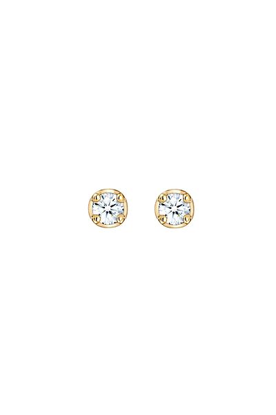 ELLI Ohrringe Stecker Temel Diamant (0,03 ct.) 375er Gelbgold