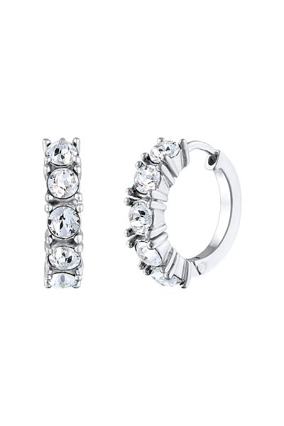 ELLI Ohrringe Creolen Kristalle Elegant 925 Silber