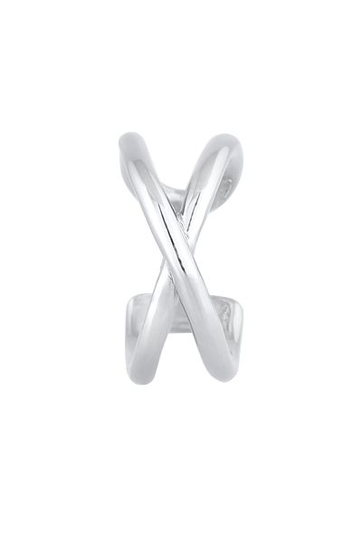 ELLI Ohrringe Single Earcuff Ohrklemme X-Design 925 Silber