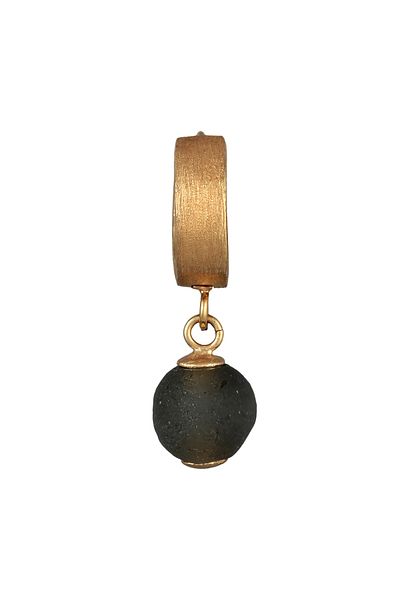 KUZZOI Ohrringe Herren Tek Creole ve Glasperle 925 Silber