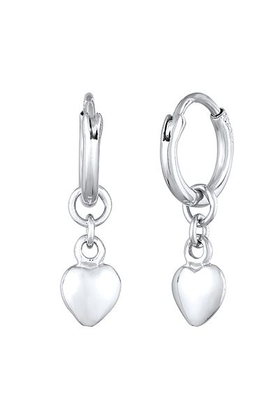 ELLI Ohrringe Creolen Herz Liebe Romantik 925 Silber