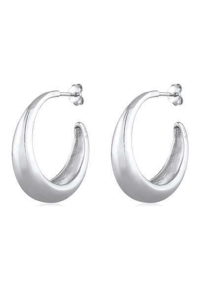 ELLI Ohrringe Creolen Askı Chunky Hoops Basic Cool 925 Gümüş