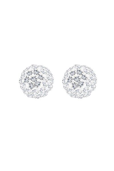 ELLI Ohrringe Elegant Kugel Kristal 925 Gümüş