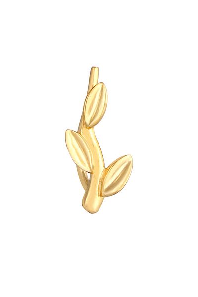 ELLI Ohrringe Single Ear Climber Blatt Leaf Look 925 Silber