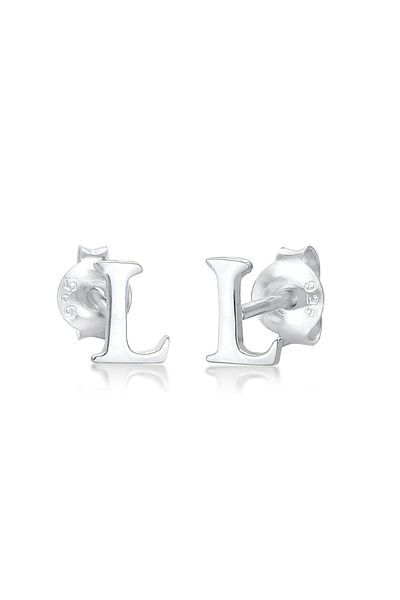 ELLI Ohrringe Stecker Buchstabe L Initialen Minimal 925 Silber