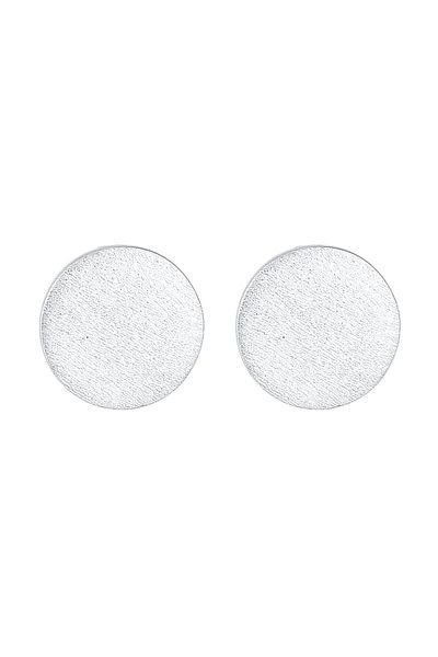 KUZZOI Ohrringe Herren Stecker Basic Geo Brushed Trend 925 Silber