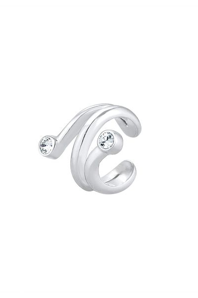 ELLI Ohrringe Single Earcuff Ohrklemme Kristalle 925 Silber