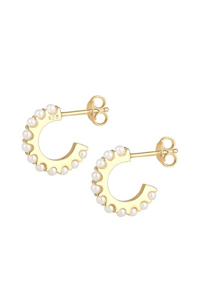 ELLI Ohrringe Creolen Synthetische Perlen 925 Gümüş