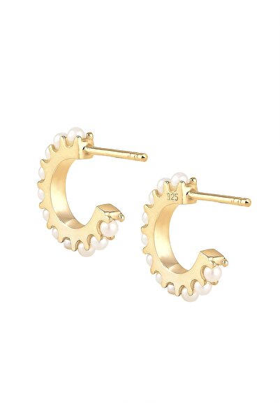 ELLI Ohrringe Creolen Synthetische Perlen 925 Gümüş