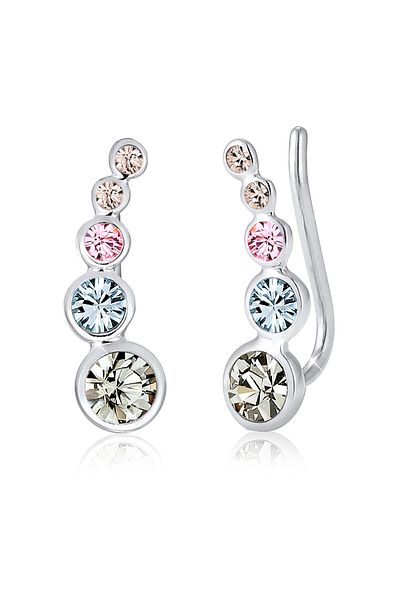 ELLI Ohrringe Earcuff Earclimber Kristalle 925 Silber