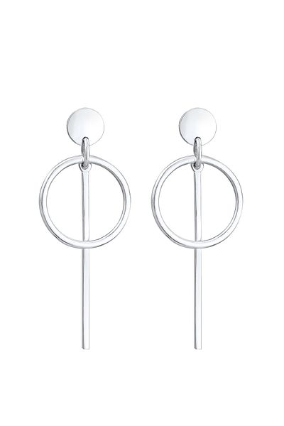 ELLI Ohrringe Hänger Geo Kreis Basic Minimal Cool 925 Silber