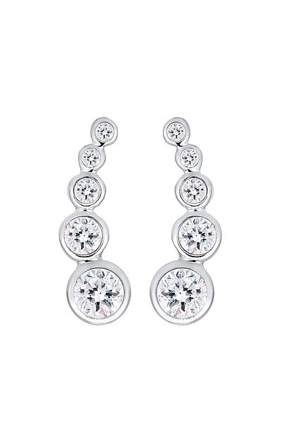 ELLI Ohrringe Earuff Earclimber Kristalle 925 Gümüş