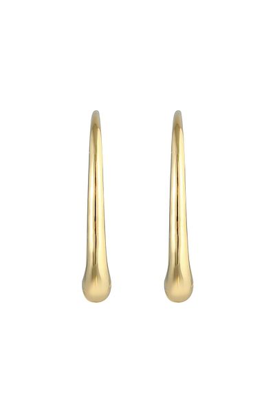 ELLI Ohrringe Creole Tropfen Oval Offen Basic 925 Silber