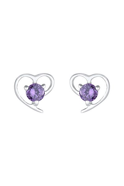 ELLI Ohrringe Herz Liebe Zirkonia 925 Sterling Silber