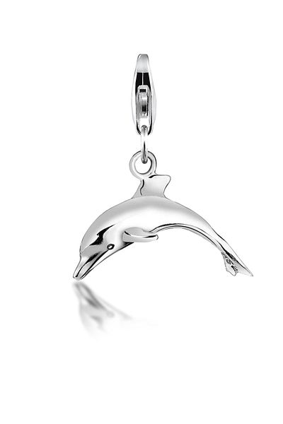 Nenalina Charm Anhänger Delfin Maritim Kettenanhänger 925 Silber