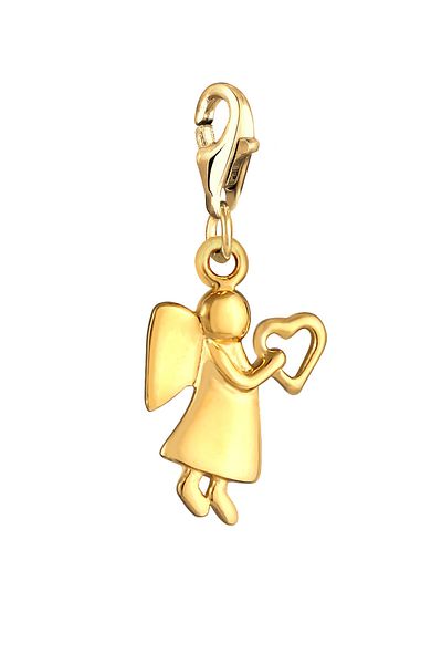 ELLI Charm Schutzengel Herz Himmel 925 Sterling Silber