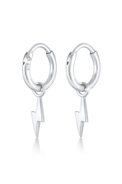 ELLI Ohrringe Creolen Ohrhänger Blitz Symbol Basic 925 Silber
