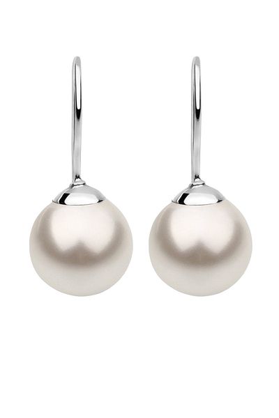 Nenalina Ohrringe Ohrhänger Synthetische Perle 925er Silber