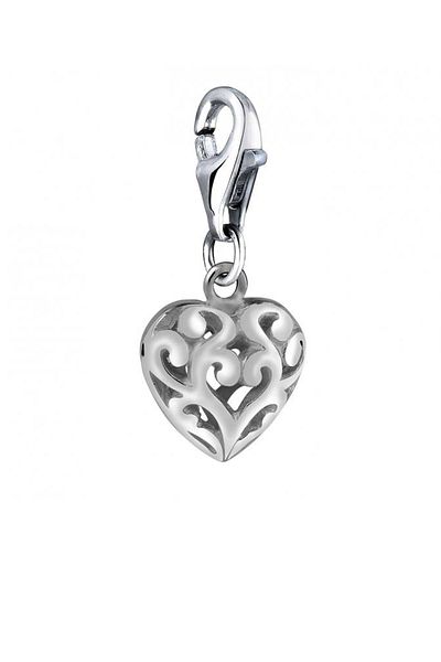 Nenalina Charm Herz Ornament Anhänger Love 925 Sterling Silber